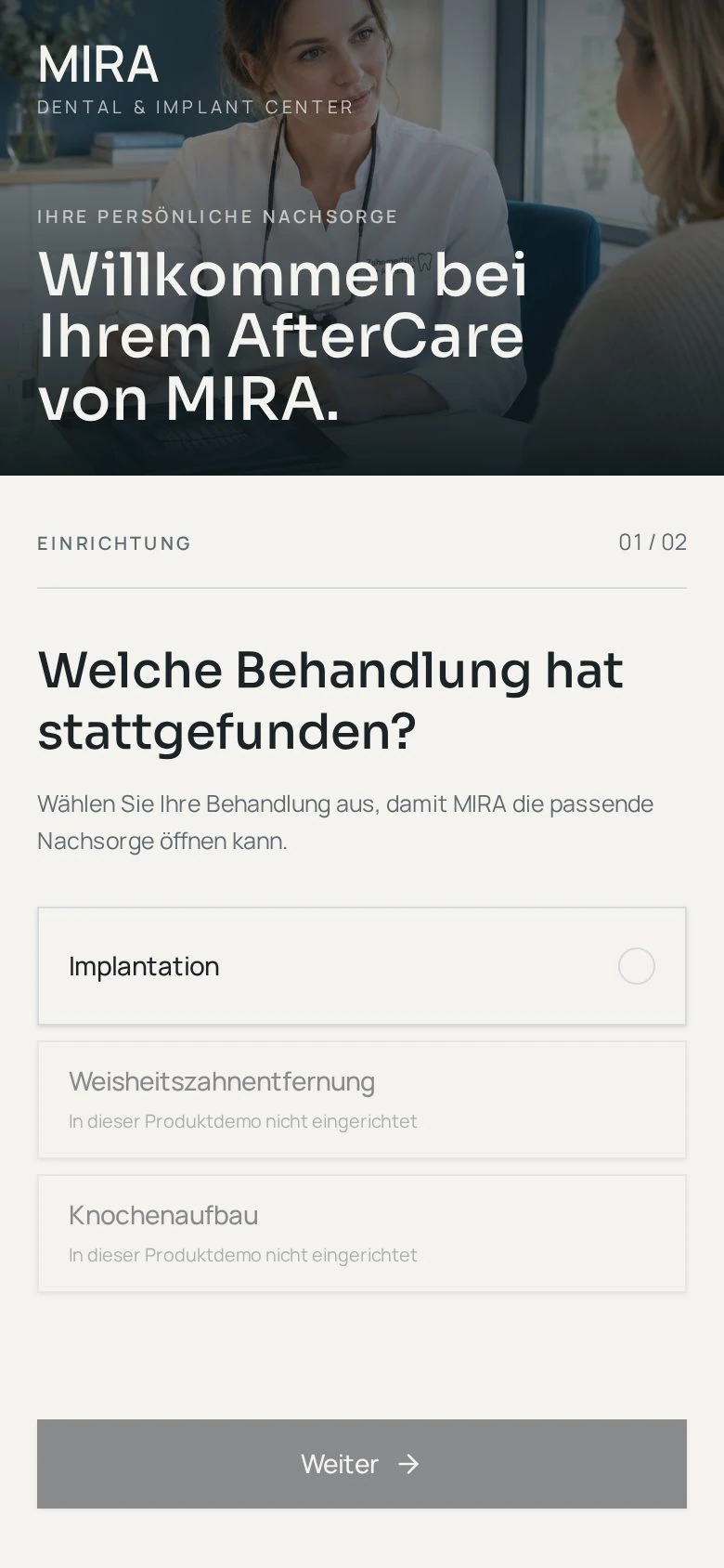 AfterCare im Branding von MIRA